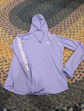 Under Armour Lilac Hooded Long Sleeve Performance Shirt